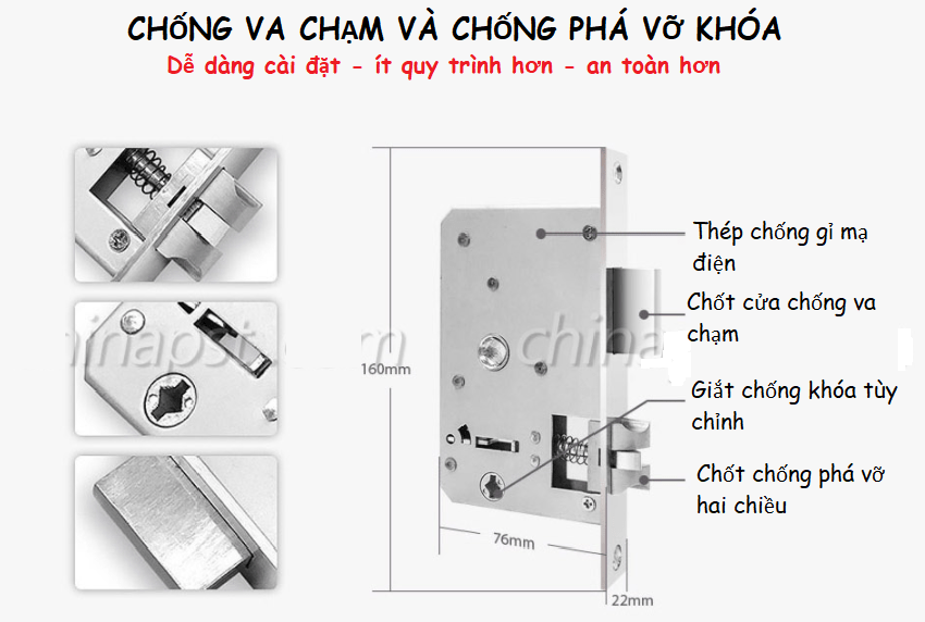8 MẪU KHÓA CỬA VÂN TAY CHÍNH HÃNG GIÁ RẺ NHẤT HIỆN NAY 6 cấu tạo khóa