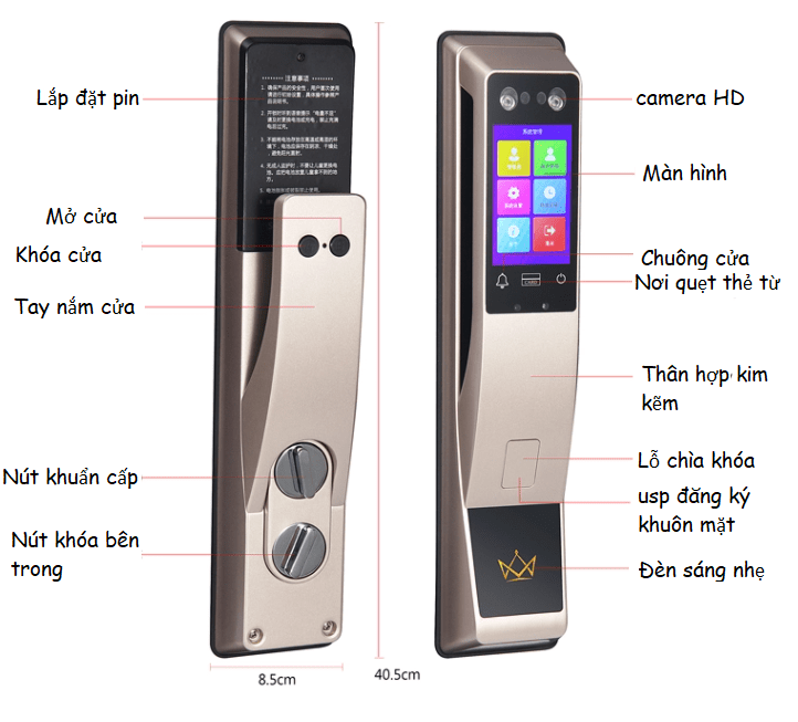 8 MẪU KHÓA CỬA VÂN TAY CHÍNH HÃNG GIÁ RẺ NHẤT HIỆN NAY 5 khóa cửa vân tay chính hãng giá rẻ