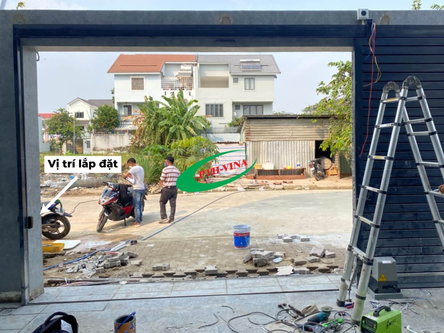 Vị trí lắp cảm biến cho cổng cửa