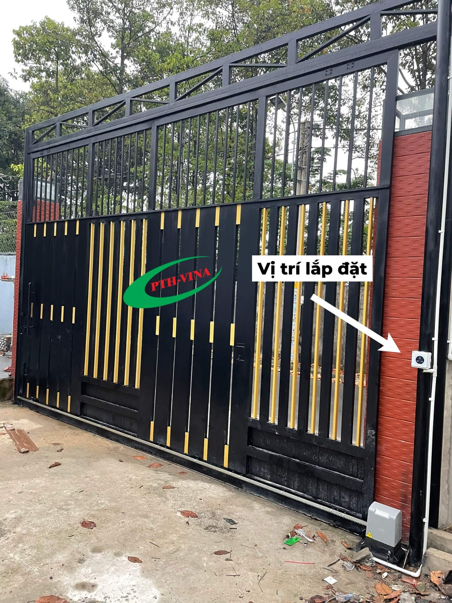 Vị trí lắp đặt bộ điều khiển cổng tự động
