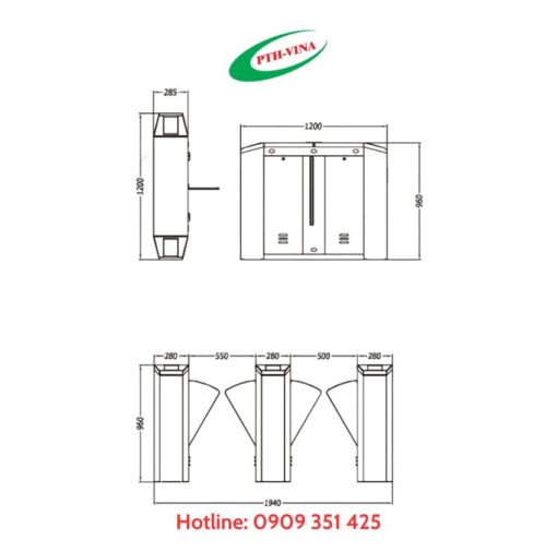 Cổng flap barrier E242