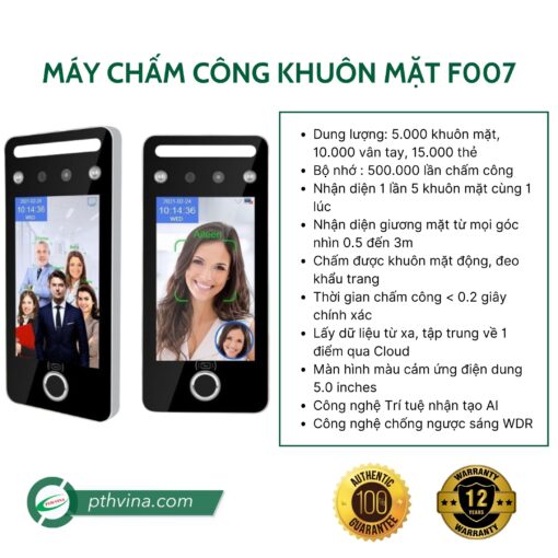 Máy chấm công khuôn mặt F007