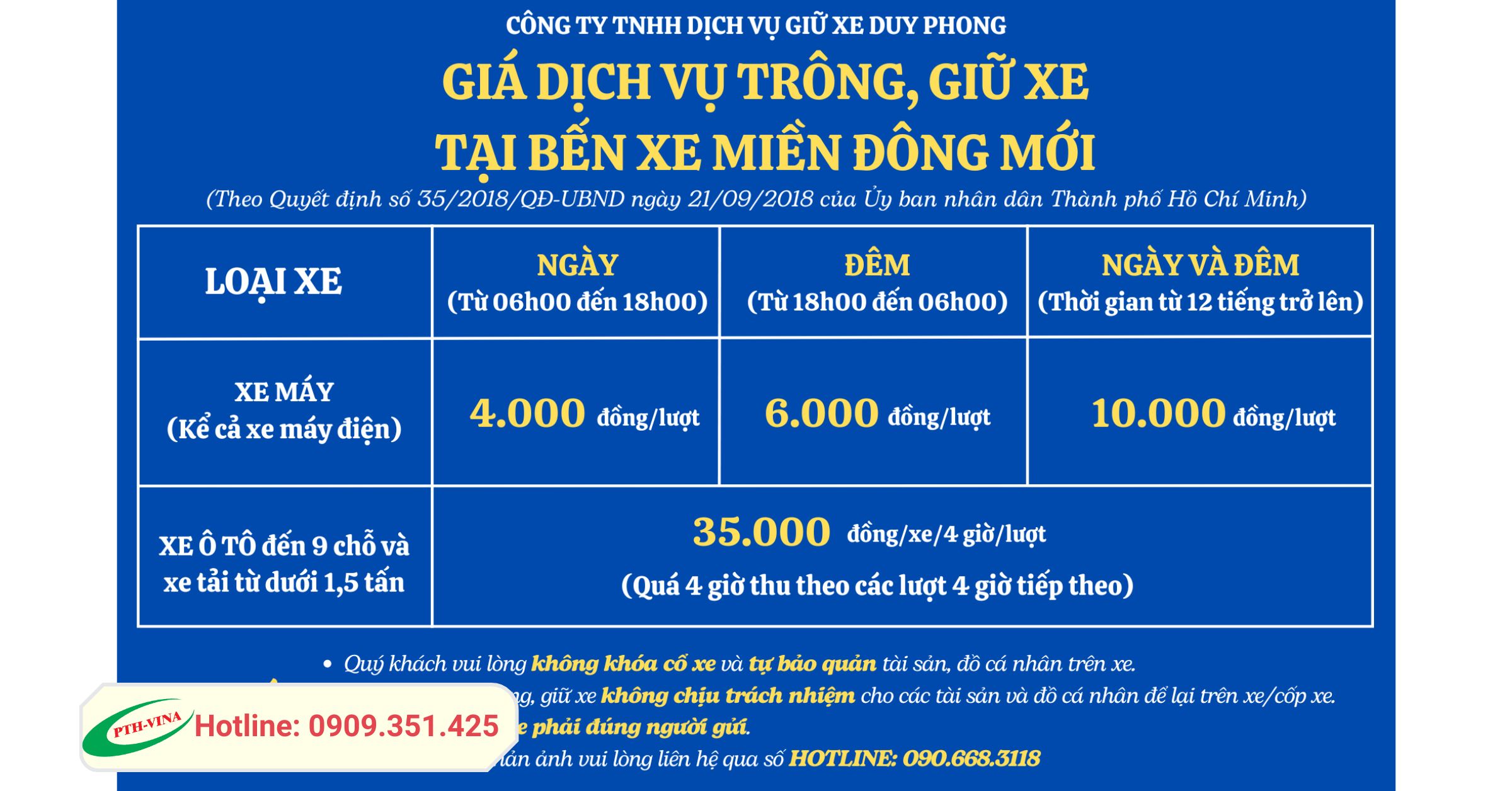 Nội quy bãi giữ xe trường đại học Vinh