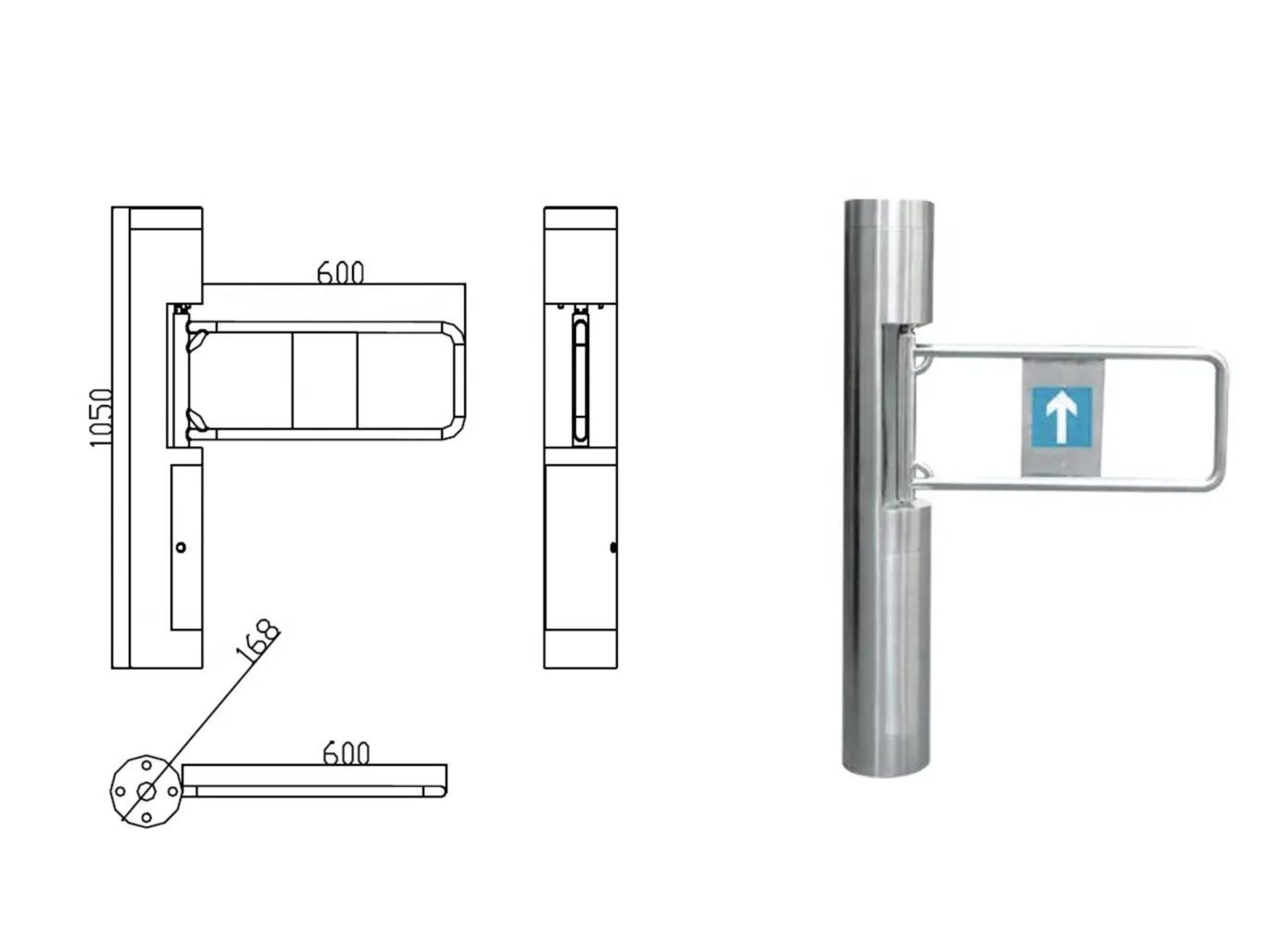 Kích thước cổng swing barrier