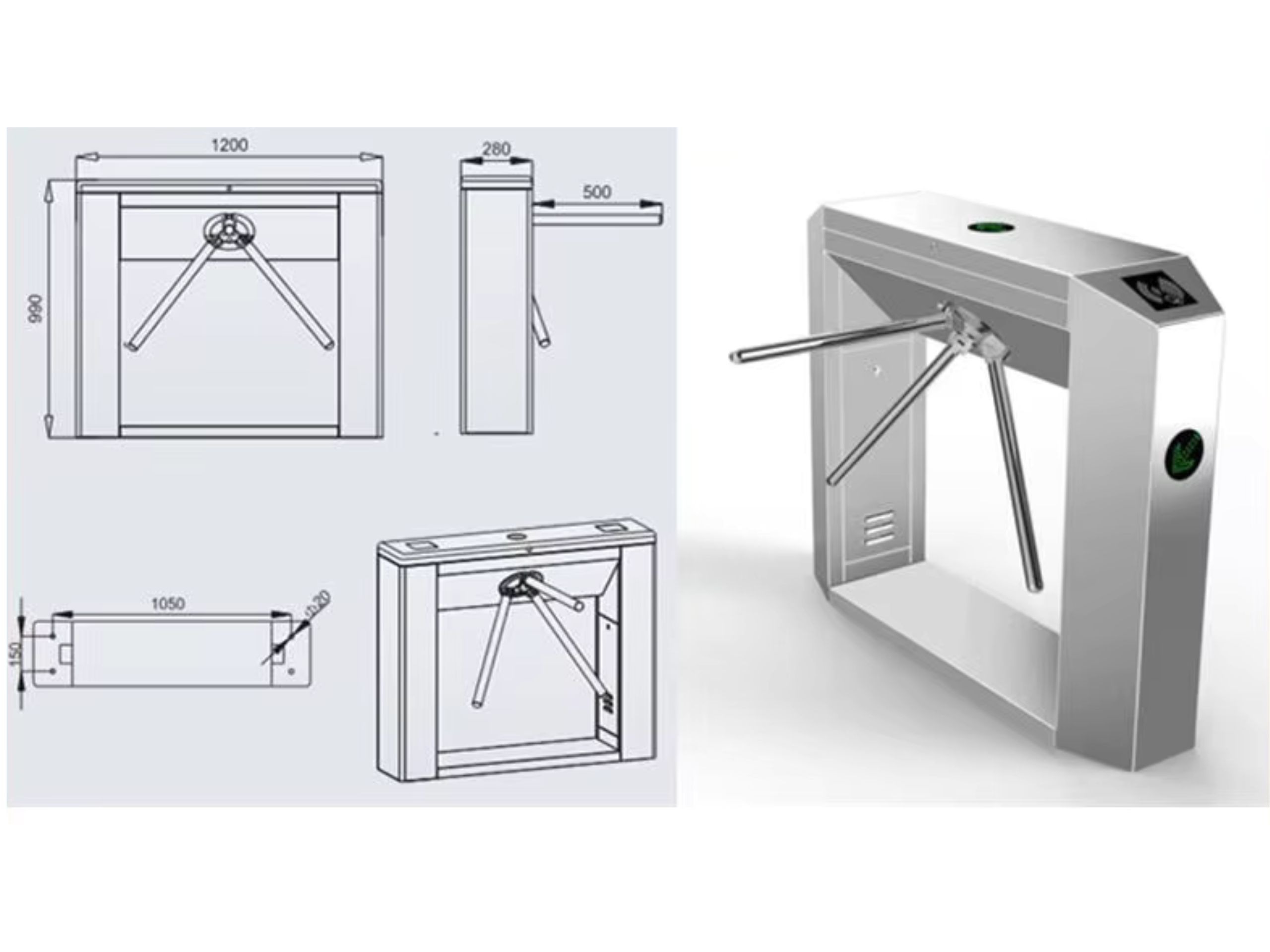 Các chức năng của cổng tay xoay 3 chấu