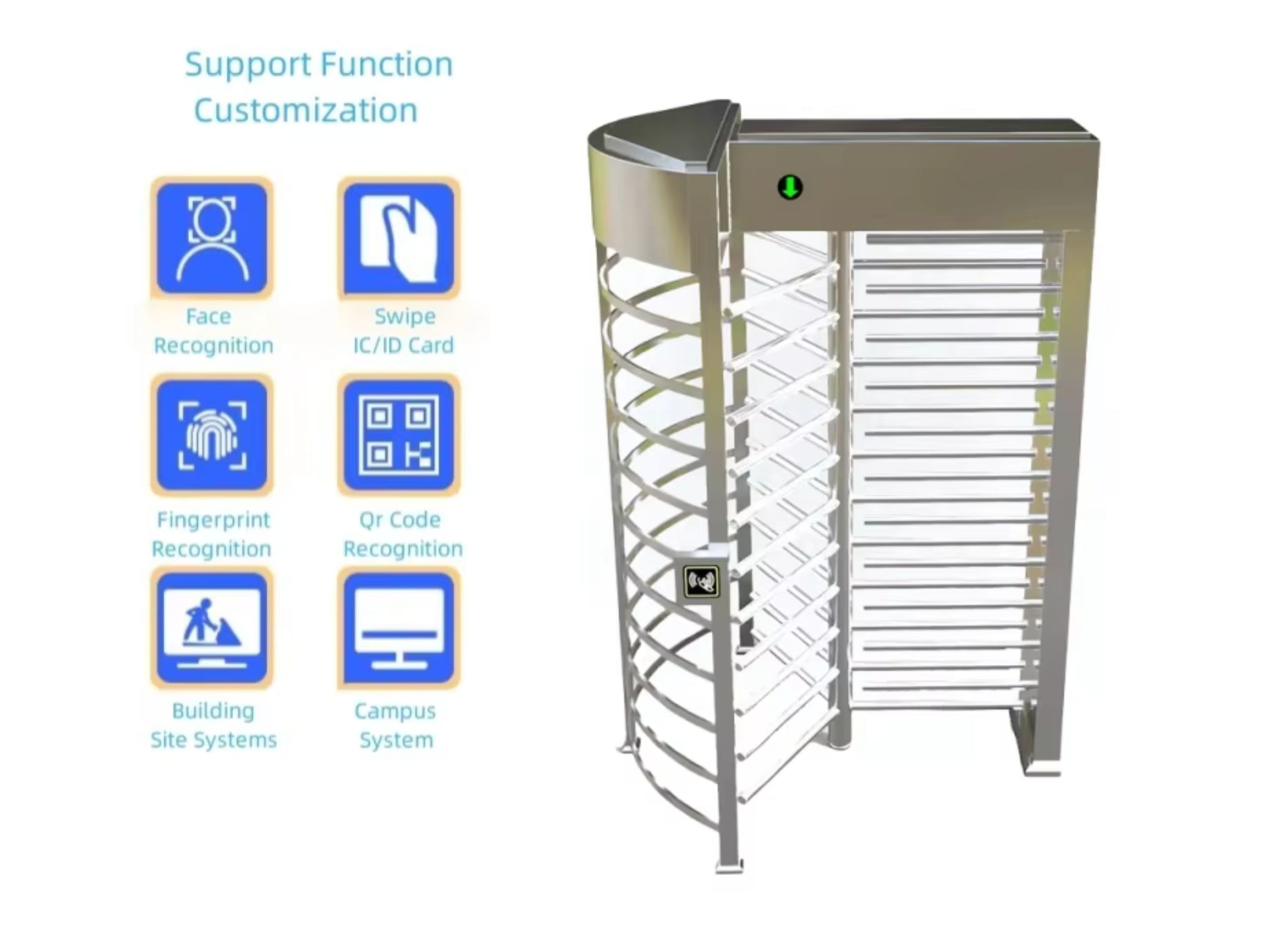 Các cách thức xác thực kết hợp với cổng xoay full height