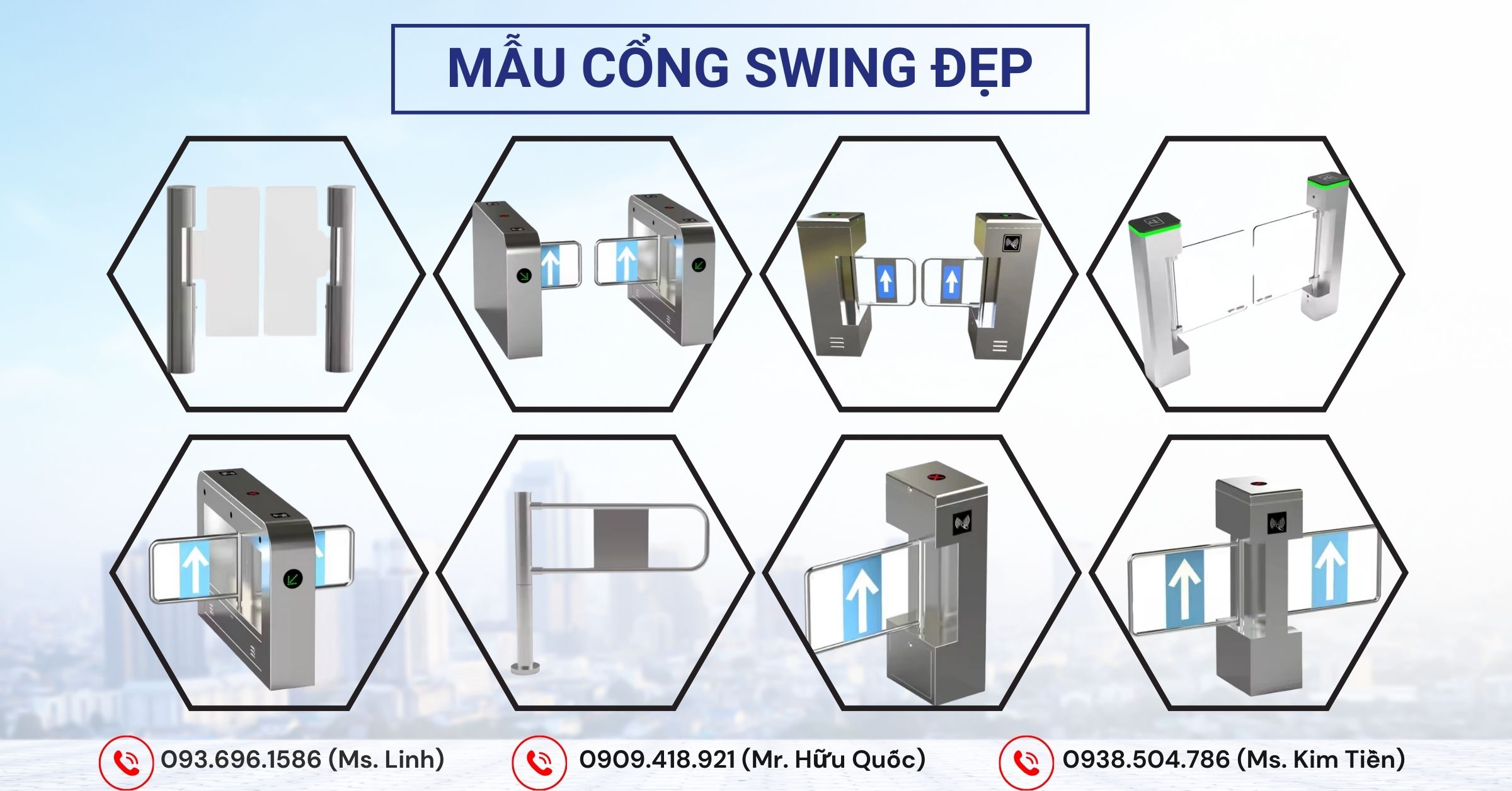 Mẫu cổng swing barrier đẹp