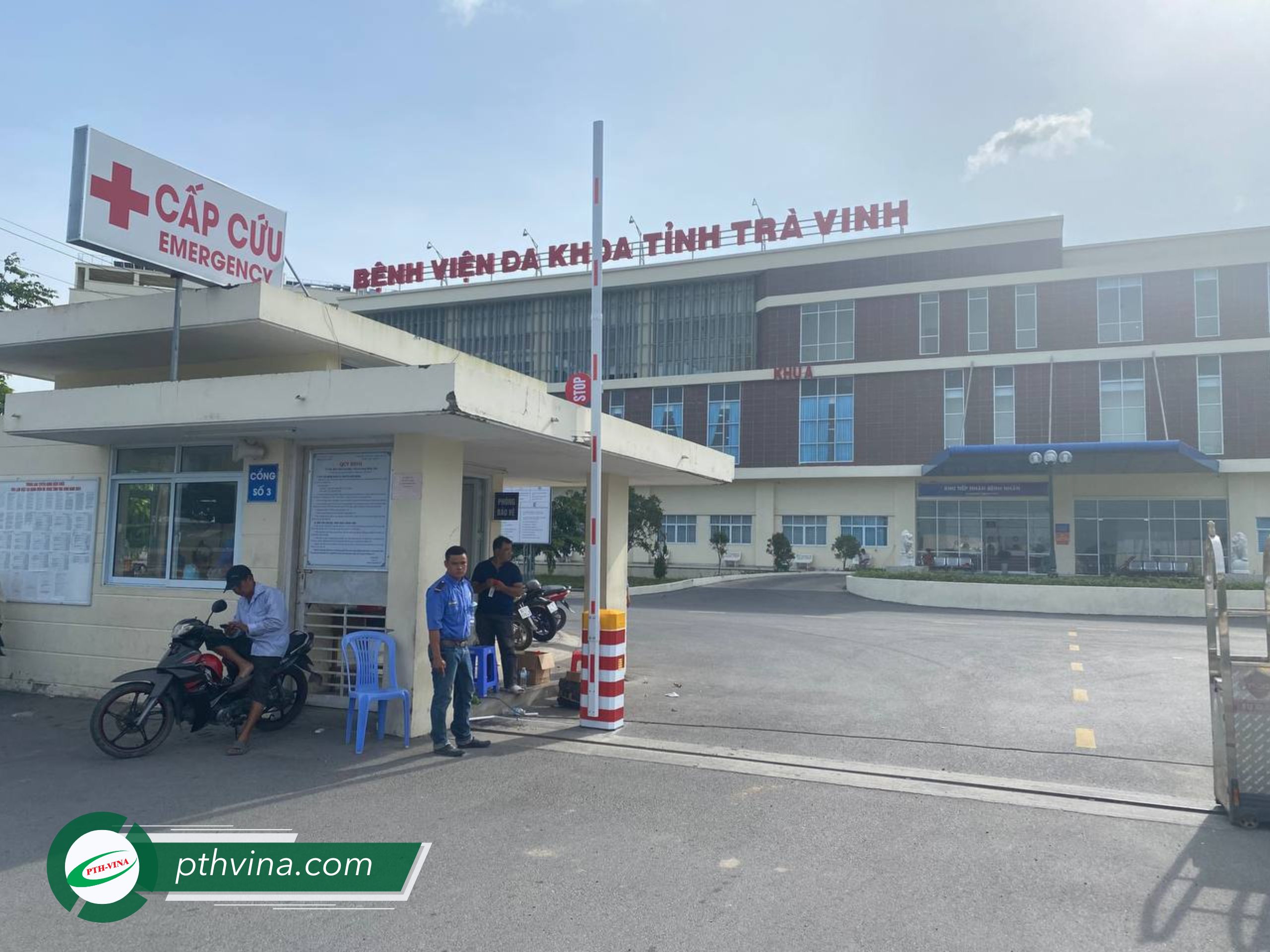 Công trình lắp đặt barie tại Bệnh viện Đa khoa tỉnh Trà Vinh