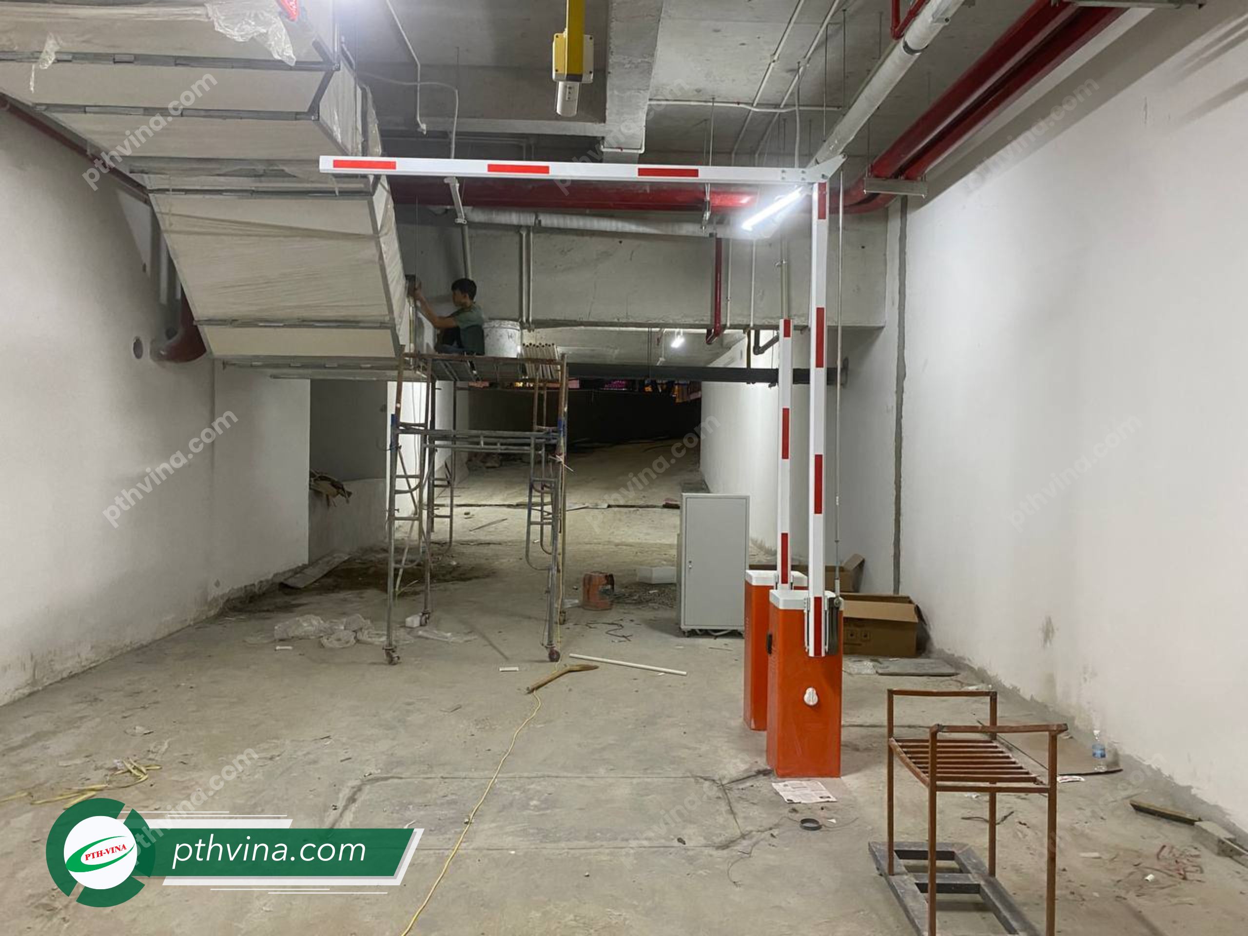 Công trình lắp đặt hệ thống giữ xe tầng hầm tại Cung văn hóa thiếu nhi
