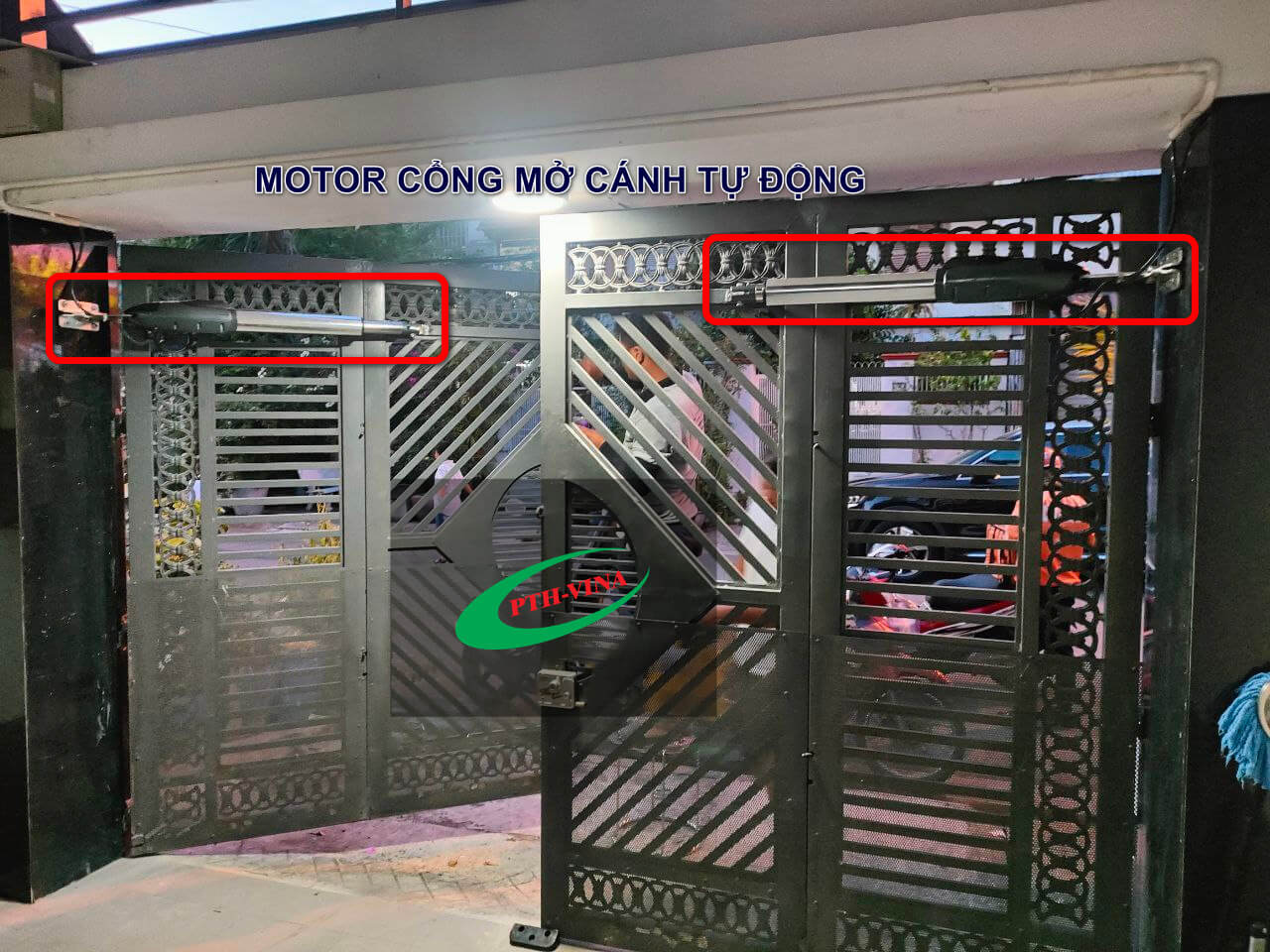 Lắp đặt motor cổng mở cánh tự động dạng tay đòn tại Quận 7, Hồ Chí Minh
