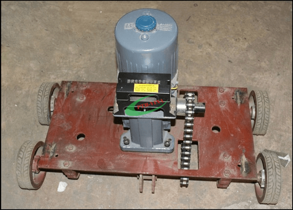 Đế motor cổng xếp 1 ray