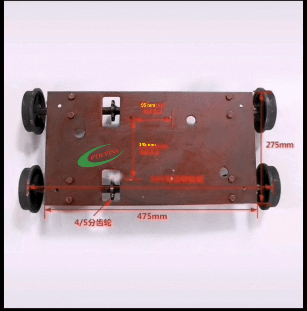 Kích thước đế motor 2 ray