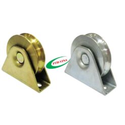 Hình ảnh thực tế bánh xe cửa cổng lùa ray V phi 80mm