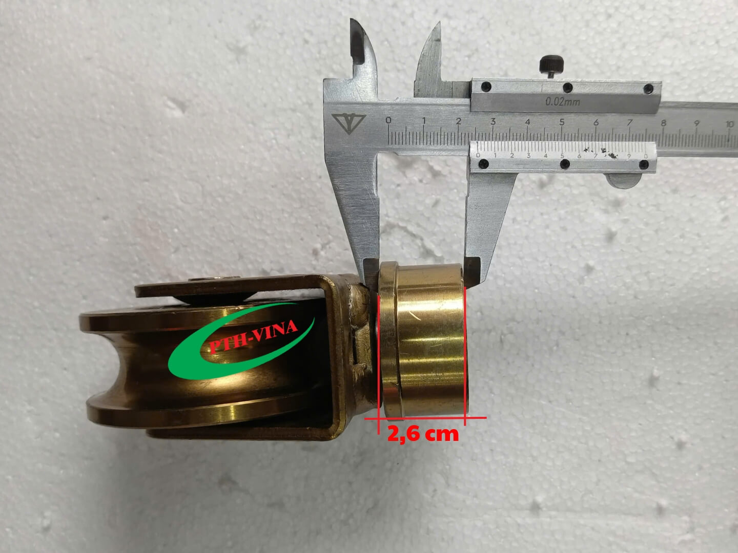 Chiều cao trục xoay bánh xe phi 80mm