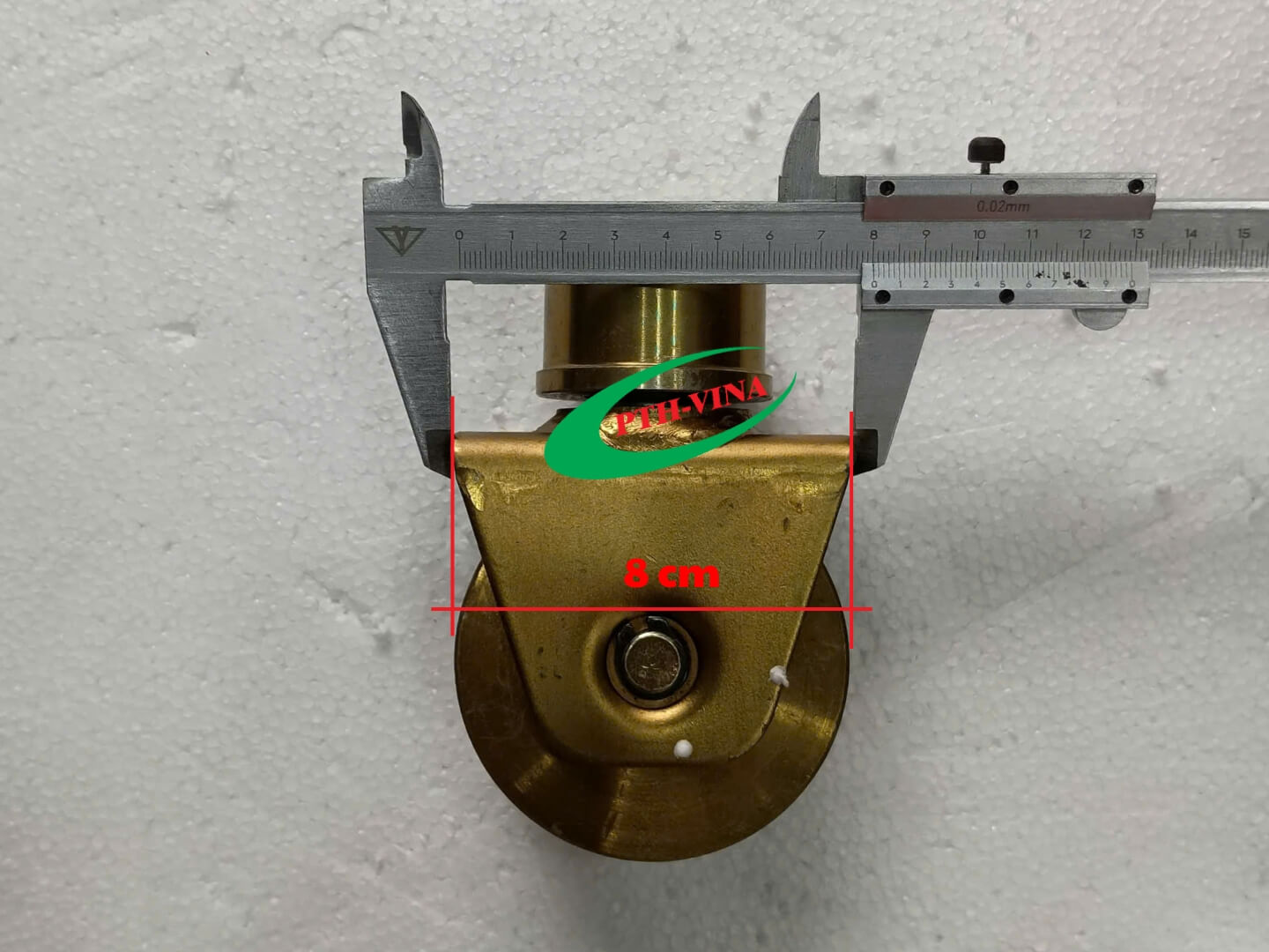 Chiều rộng bánh xe xoay 360 độ phi 80mm