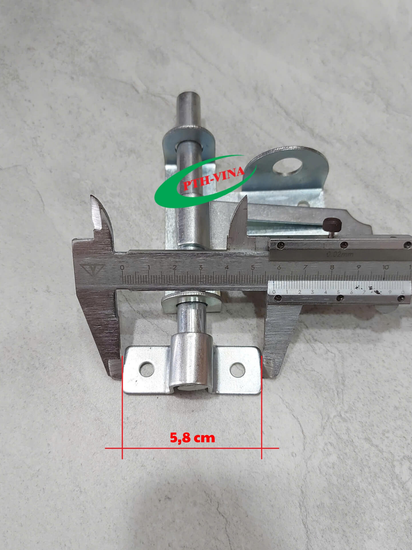 Kích thước chốt khóa cửa ngang bằng thép