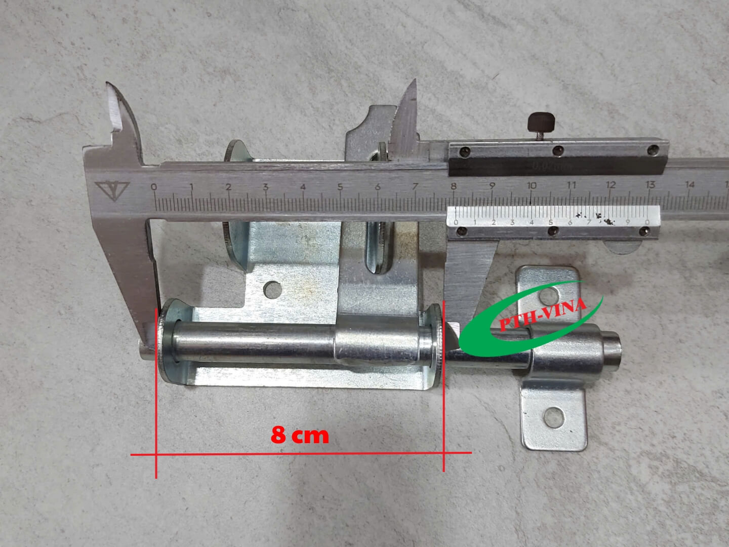 Kích thước chốt khóa cửa ngang bằng thép