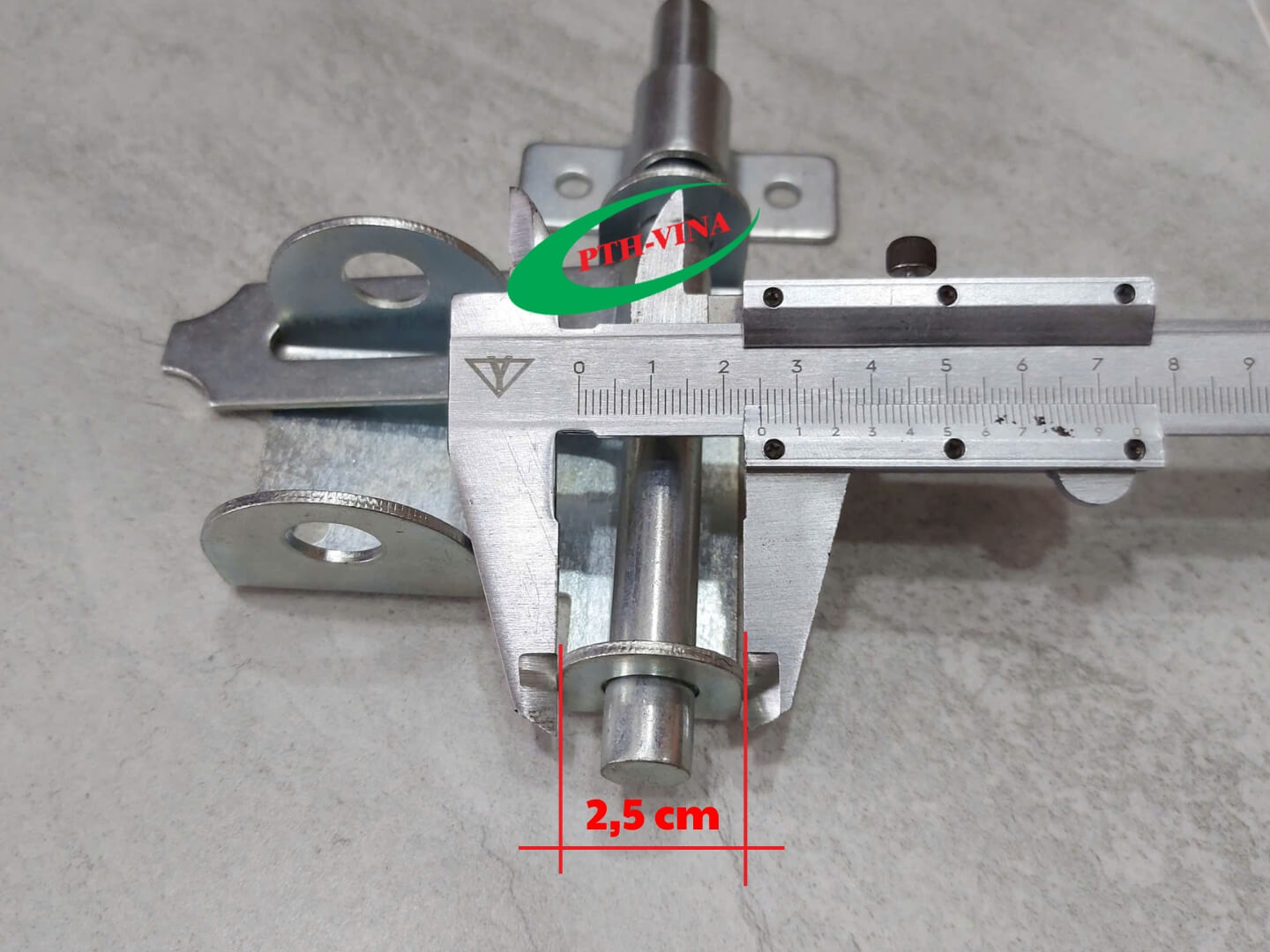 Kích thước chốt khóa cửa ngang bằng thép