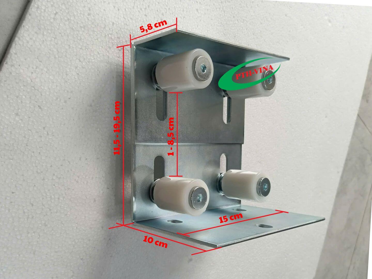 Kích thước chi tiết bộ dẫn hướng 4 con lăn