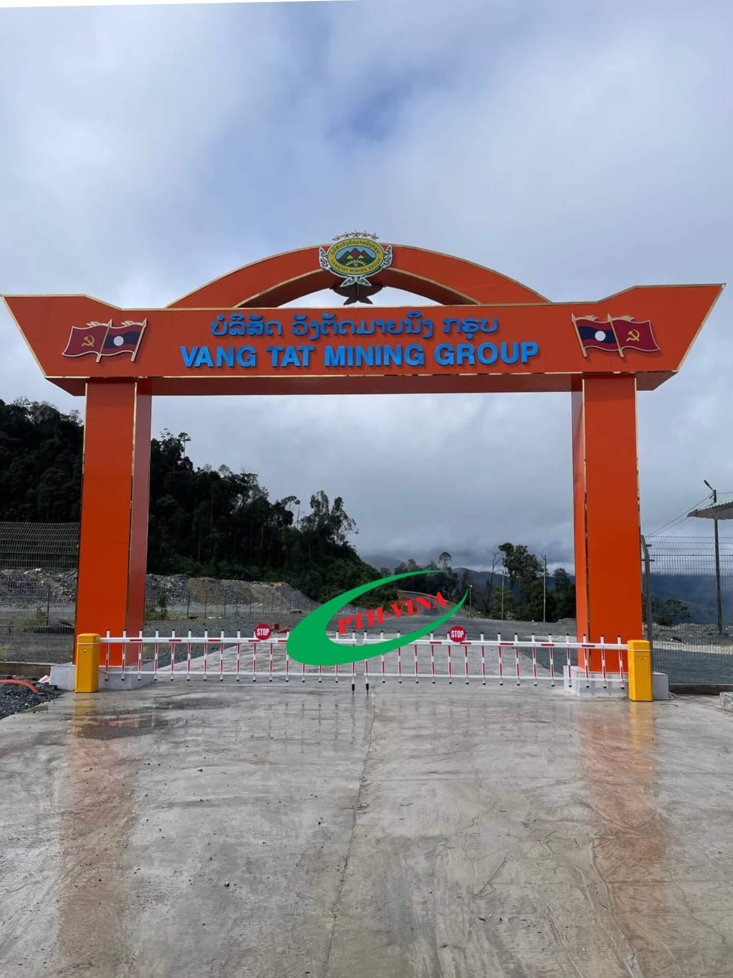 Công trình lắp đặt 2 barrier rào Bisen tại Lào