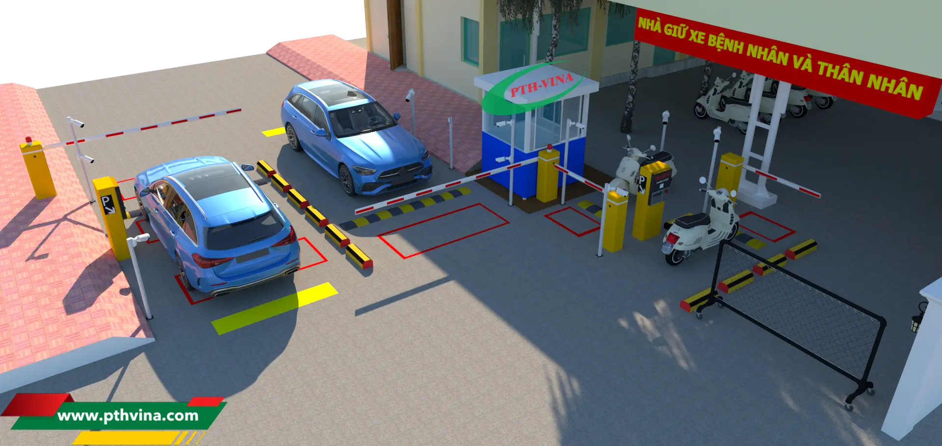 Thiết kế bản vẽ 3D hệ thống barie thông minh cho bệnh viện Thiết kế bản vẽ 3D hệ thống barie thông minh cho bệnh viện