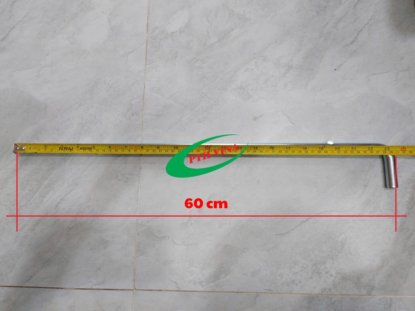 Chiều dài chốt cửa đứng phi 12 dài 60cm