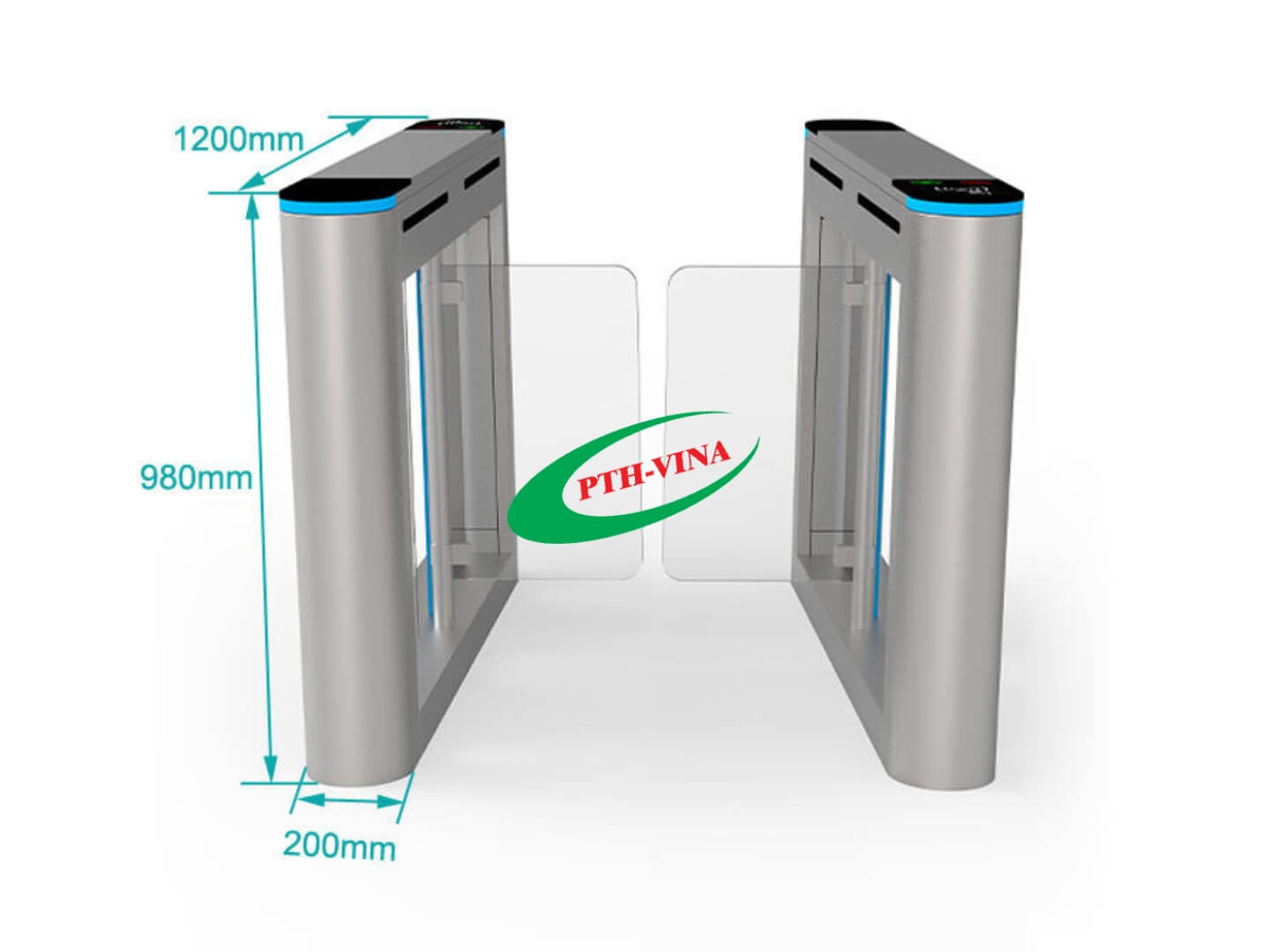 Kích thước cổng swing barrier Q2-152