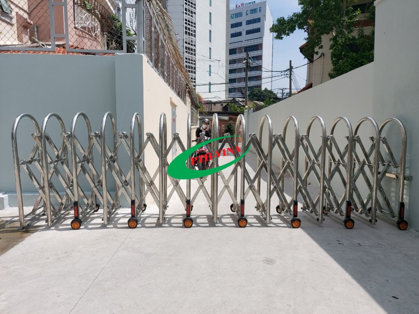 Thân cổng xếp inox