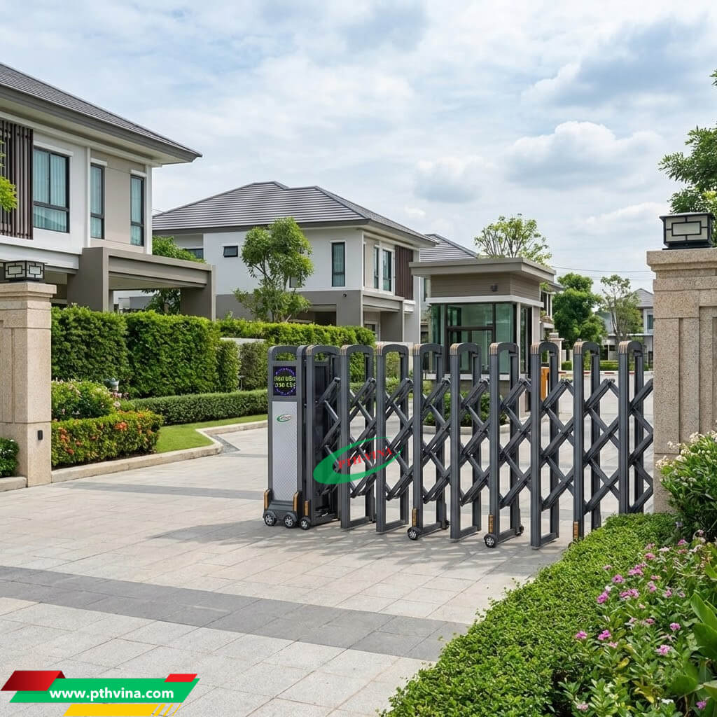 Lắp đặt cổng xếp hợp kim nhôm cho khu dân cư Lắp đặt cổng xếp hợp kim nhôm cho khu dân cư