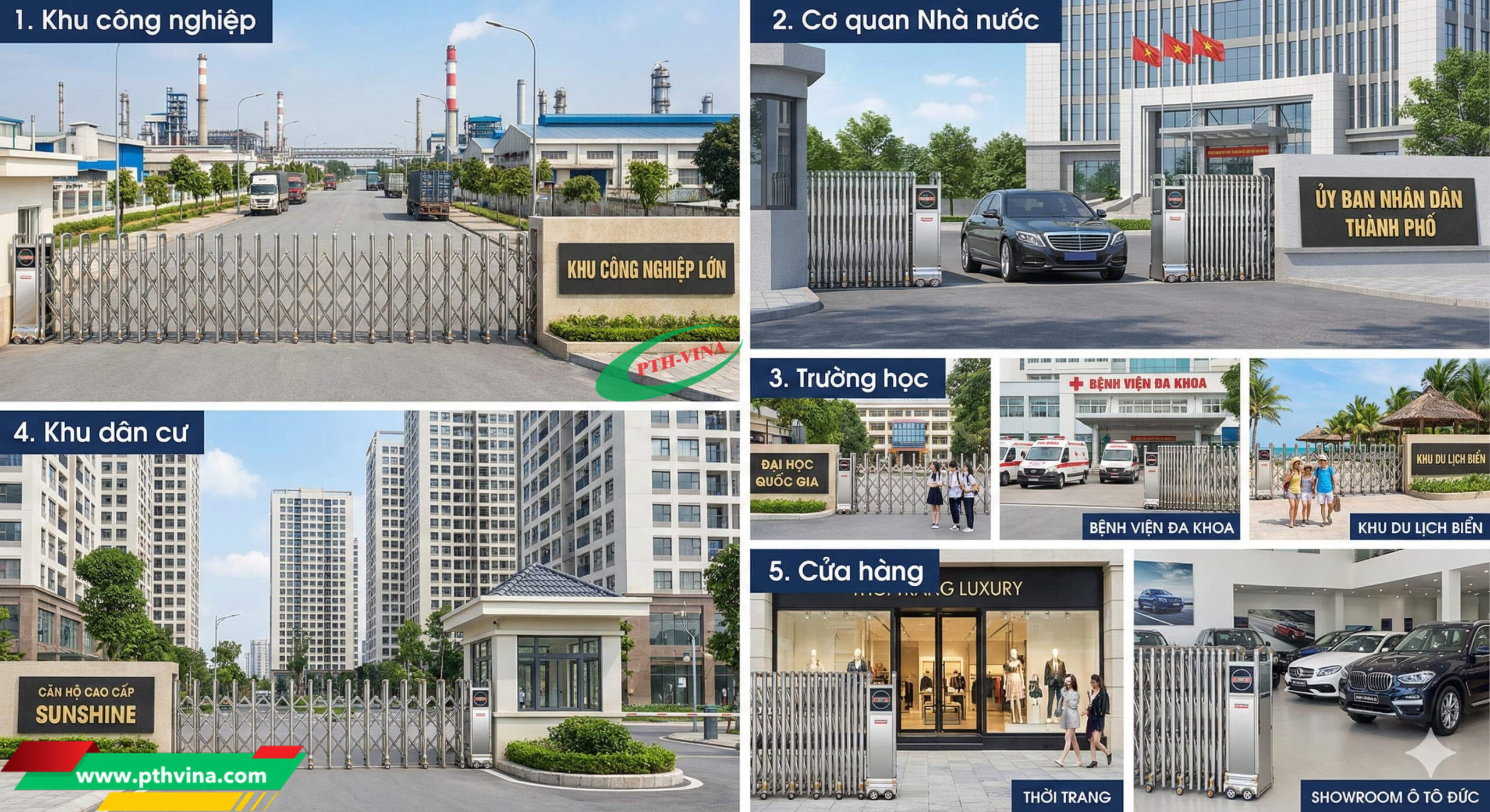 Ứng dụng thực tế của cổng xếp inox Ứng dụng thực tế của cổng xếp inox