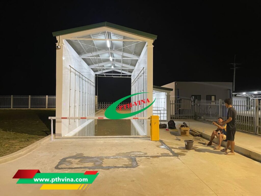 Công trình lắp đặt barrier kết hợp hệ thống bơm khử trùng tại Campuchia