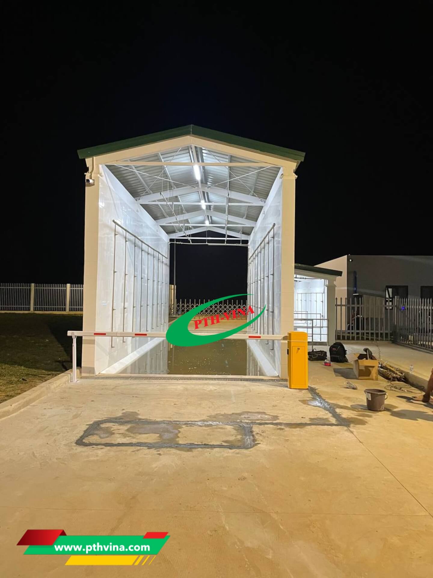 Công trình lắp đặt barrier kết hợp hệ thống bơm khử trùng tại Campuchia