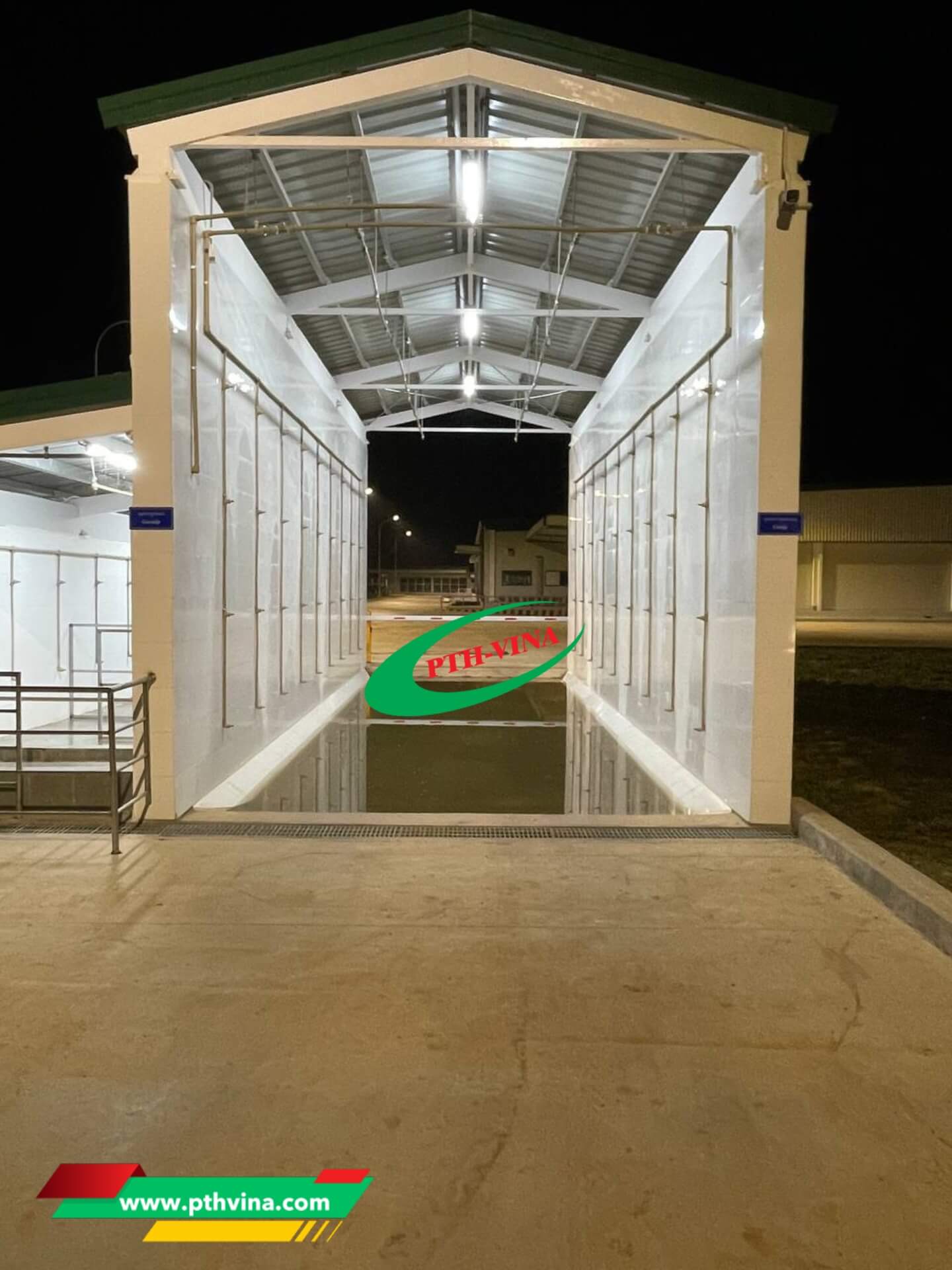 Công trình lắp đặt barrier kết hợp hệ thống bơm khử trùng tại Campuchia