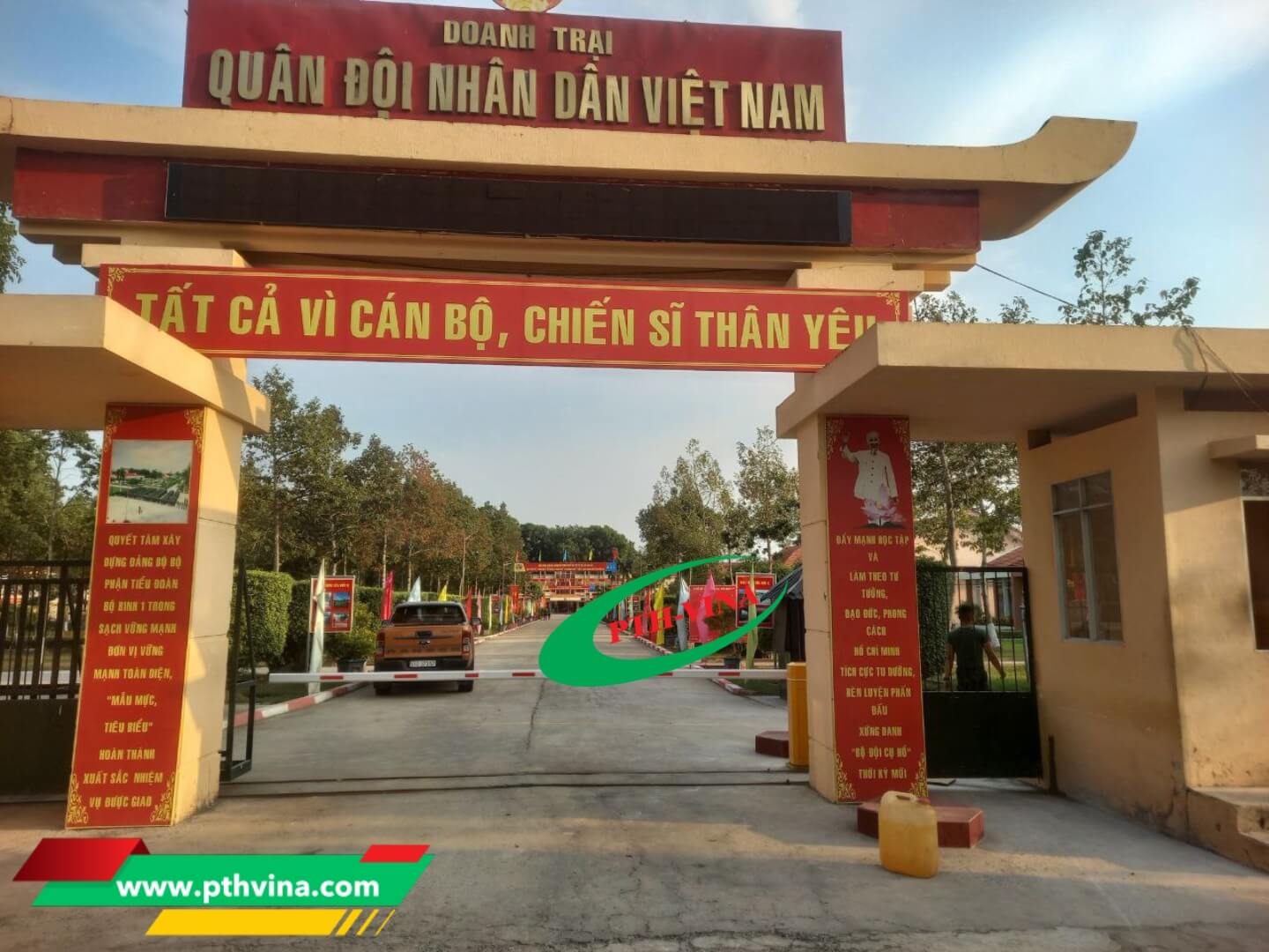 Công trình lắp đặt 2 trụ barie Bisen tại Tây Ninh