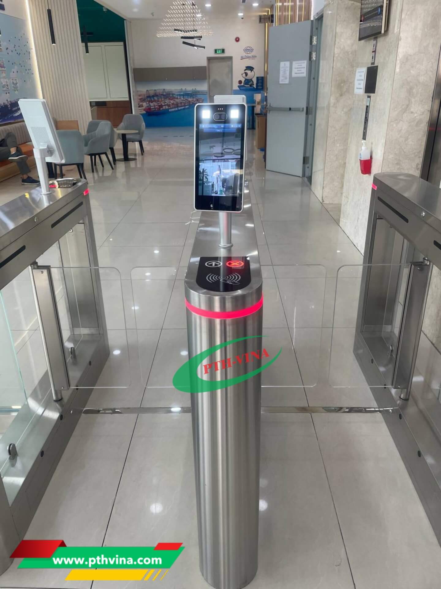Công trình lắp cổng swing barrier tại Phú Nhuận