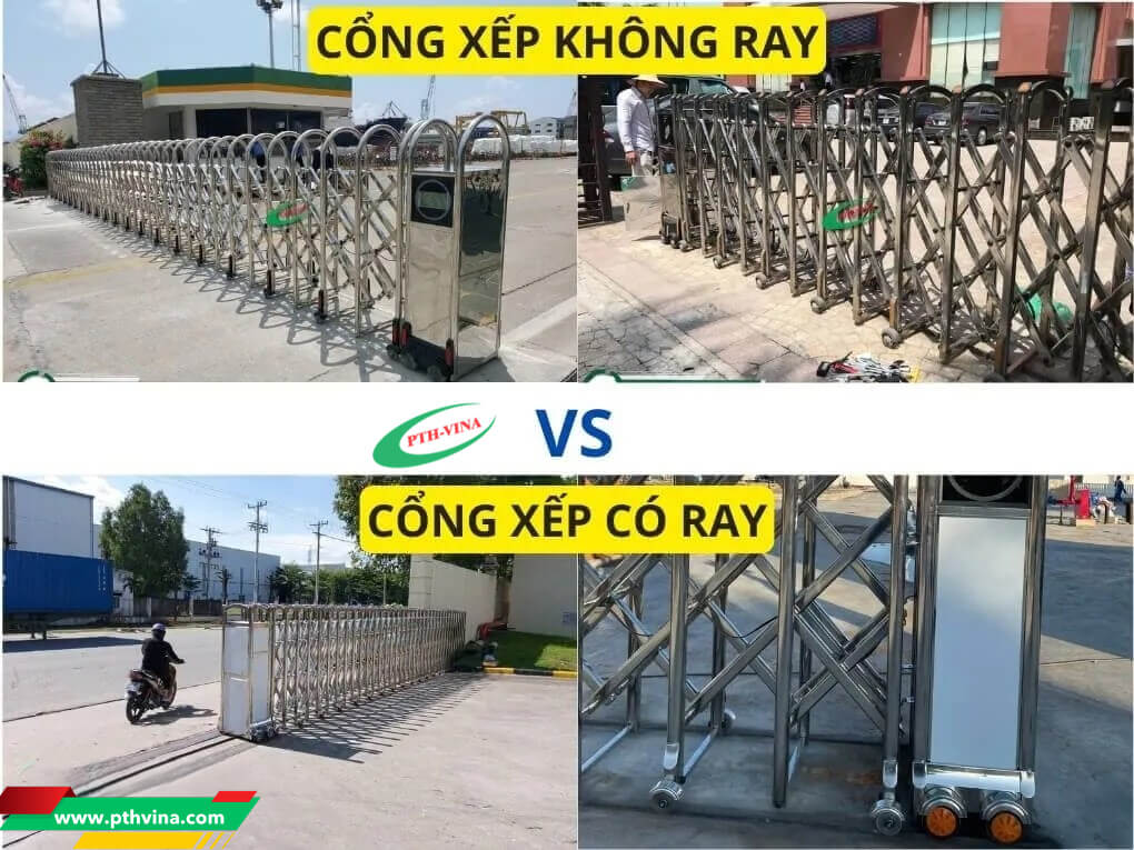 Nên dùng Cổng xếp có ray hay không ray Nên dùng Cổng xếp có ray hay không ray