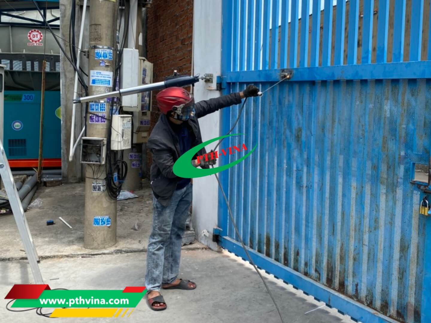 Công trình lắp bộ motor tay đòn cho công ty Datafa