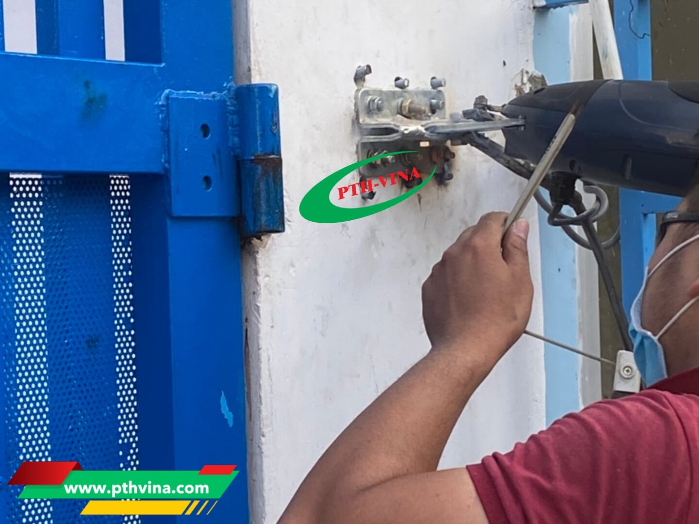 Công trình lắp bộ motor tay đòn cho công ty Datafa