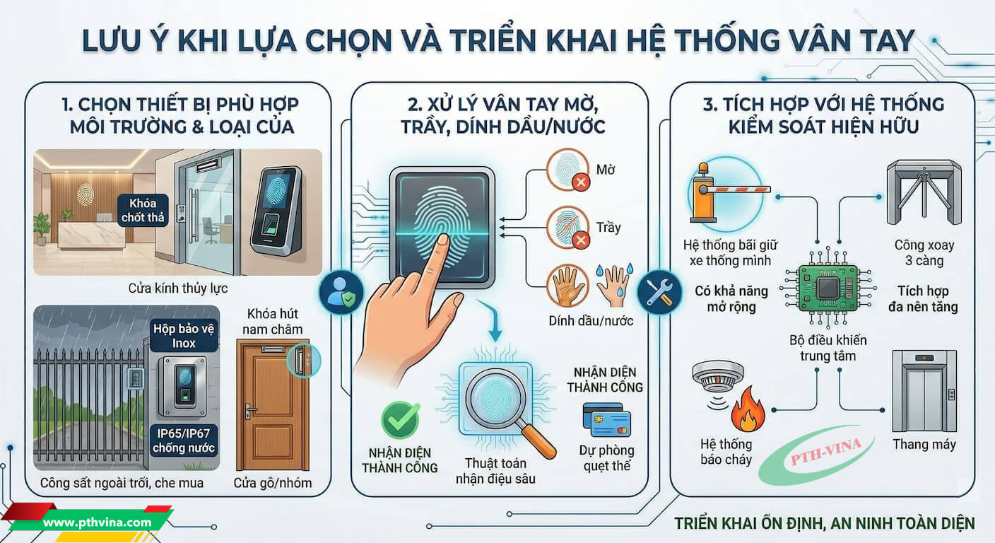 Lưu ý khi lựa chọn và triển khai hệ thống vân tay Lưu ý khi lựa chọn và triển khai hệ thống vân tay